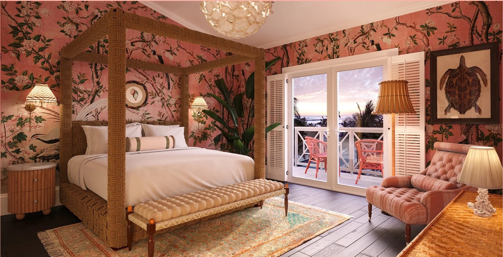 A guest room at Coral Sands Hotel